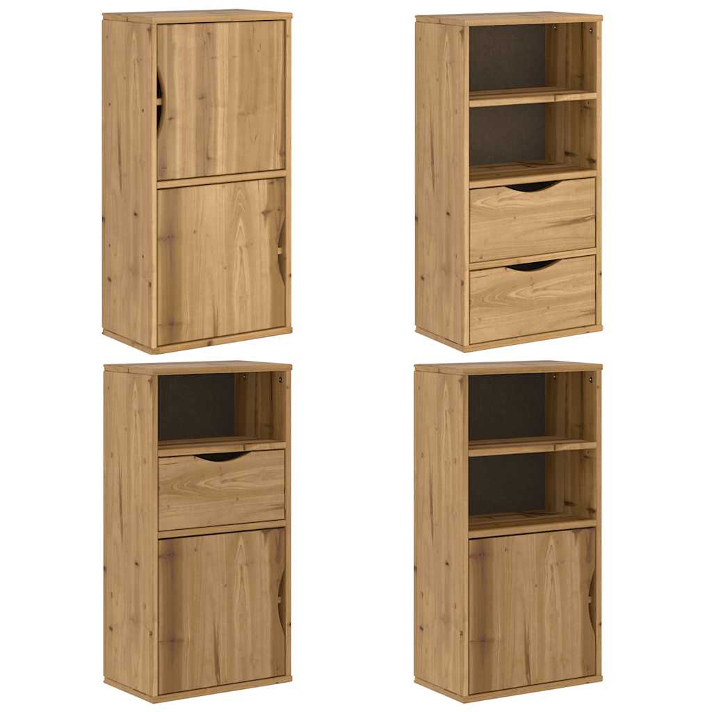 sidekabinetter 4 stk ODDA 40x24x79 cm massivt fyrretræ