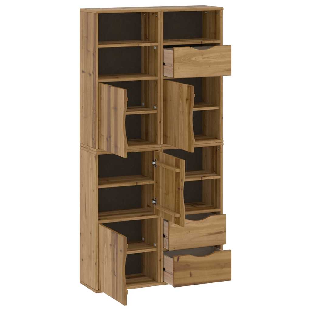 sidekabinetter 4 stk ODDA 40x24x79 cm massivt fyrretræ