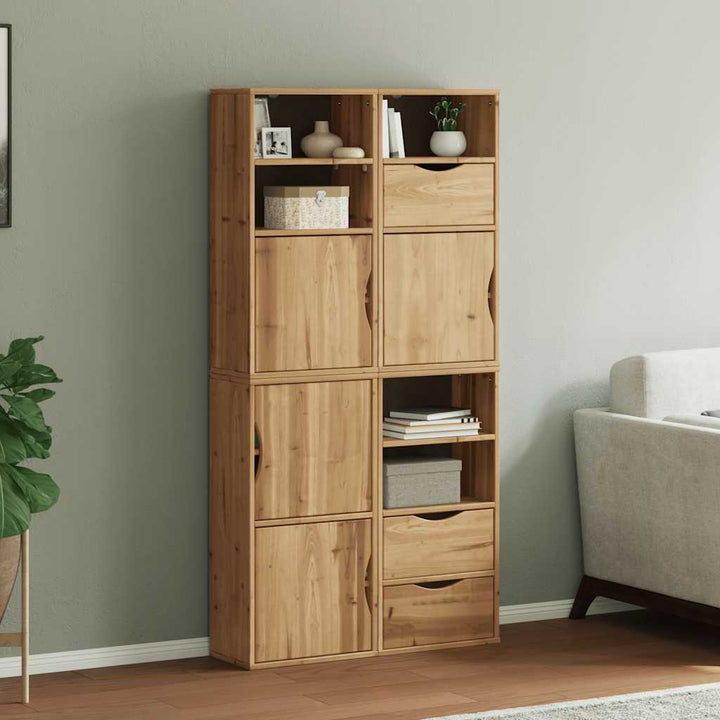 sidekabinetter 4 stk ODDA 40x24x79 cm massivt fyrretræ