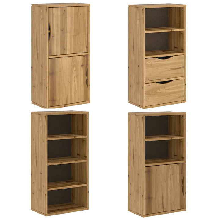 sidekabinetter 4 stk ODDA 40x24x79 cm massivt fyrretræ