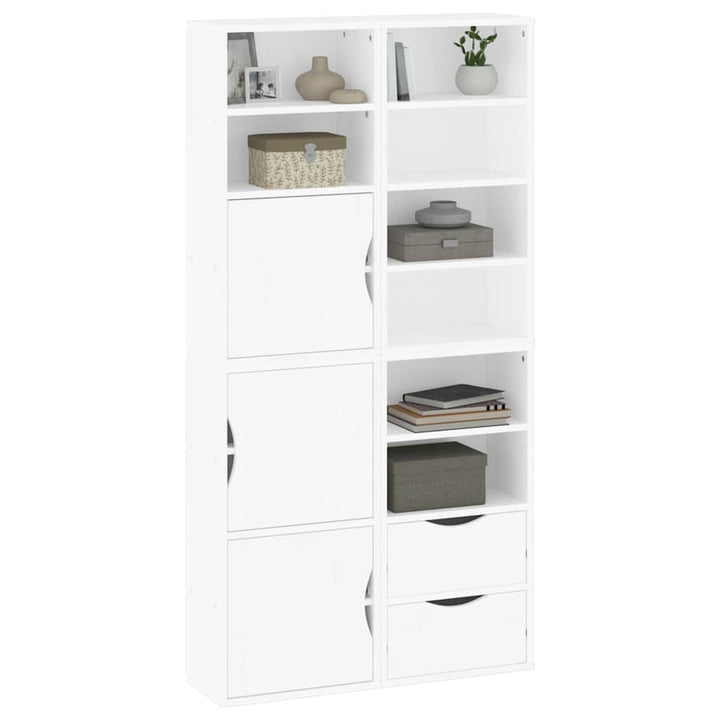 sidekabinetter 4 stk ODDA 40x24x79 cm massivt fyrretræ hvid