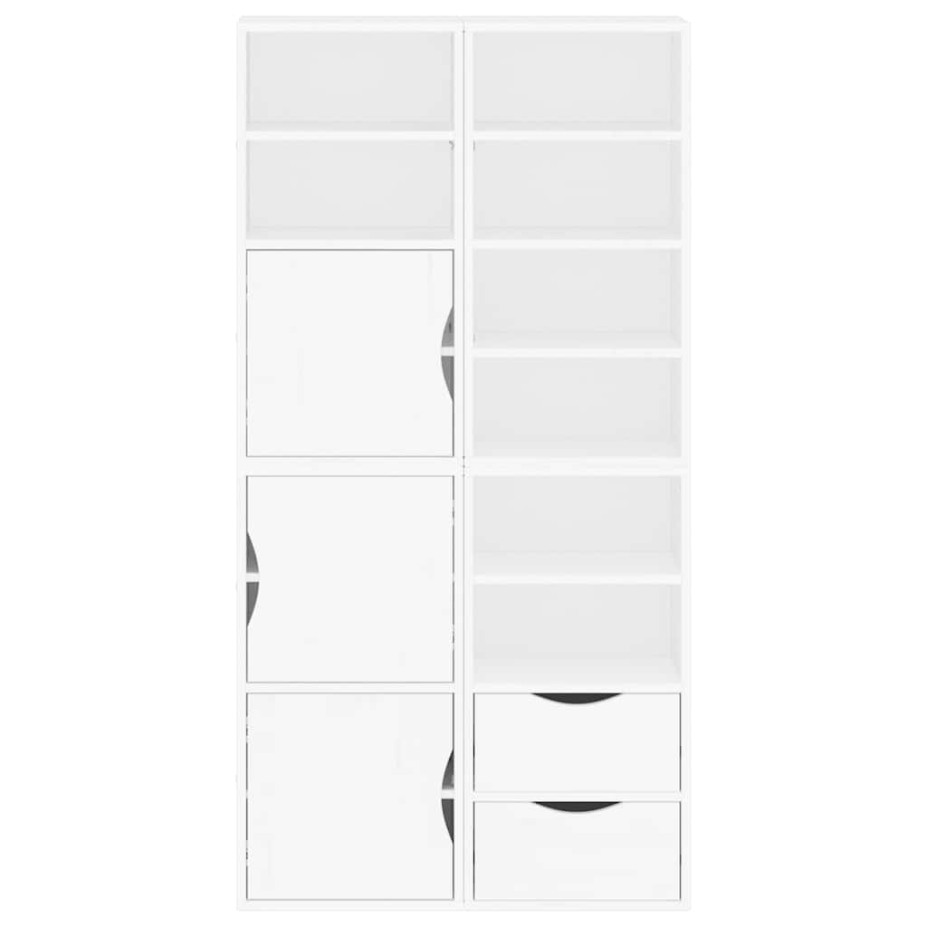 sidekabinetter 4 stk ODDA 40x24x79 cm massivt fyrretræ hvid