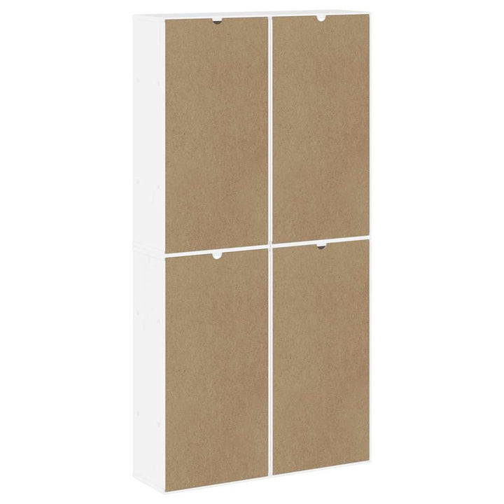 sidekabinetter 4 stk ODDA 40x24x79 cm massivt fyrretræ hvid
