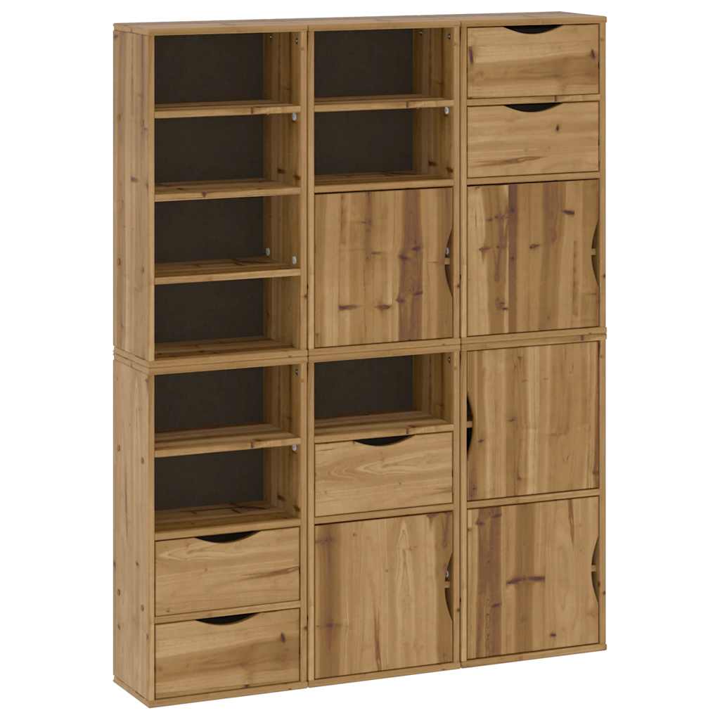 sidekabinetter 6 stk ODDA 40x24x79 cm massivt fyrretræ
