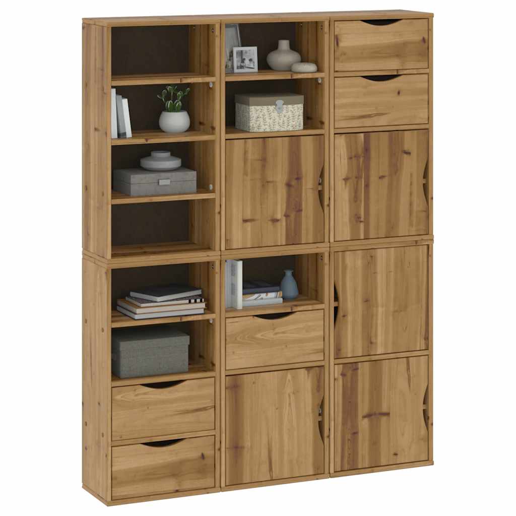 sidekabinetter 6 stk ODDA 40x24x79 cm massivt fyrretræ