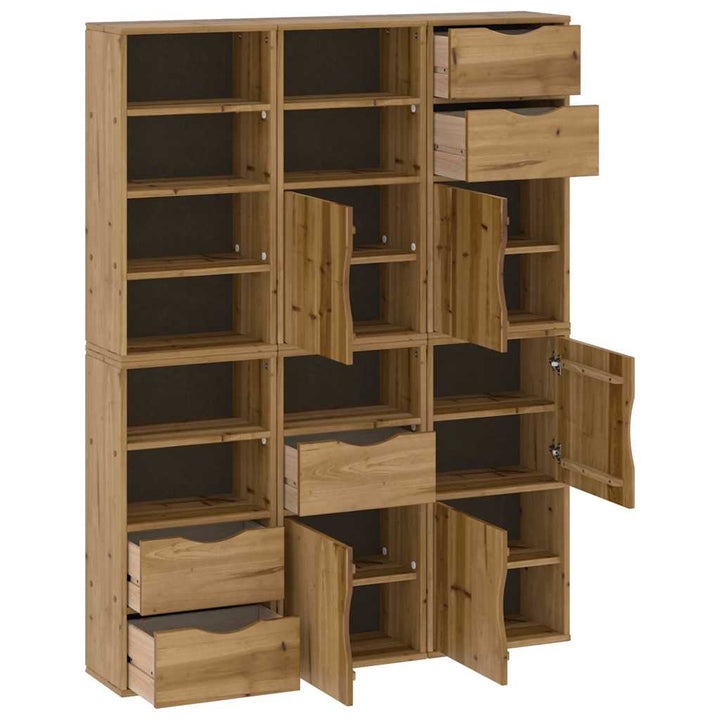 sidekabinetter 6 stk ODDA 40x24x79 cm massivt fyrretræ