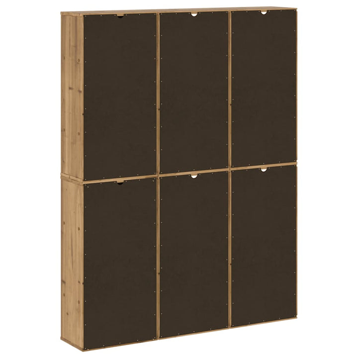 sidekabinetter 6 stk ODDA 40x24x79 cm massivt fyrretræ