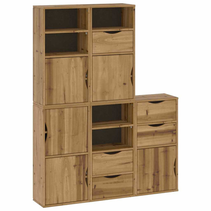 sidekabinetter 5 stk ODDA 40x24x79 cm massivt fyrretræ