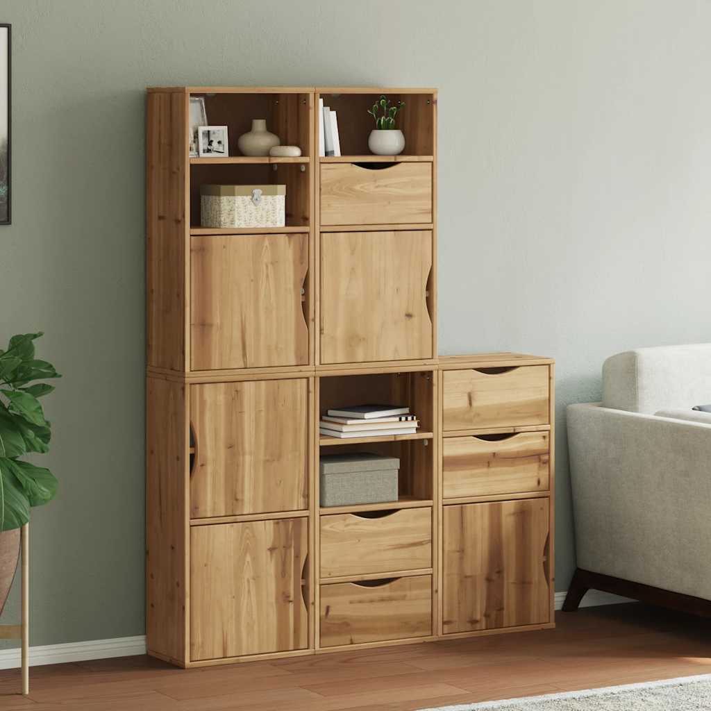 sidekabinetter 5 stk ODDA 40x24x79 cm massivt fyrretræ