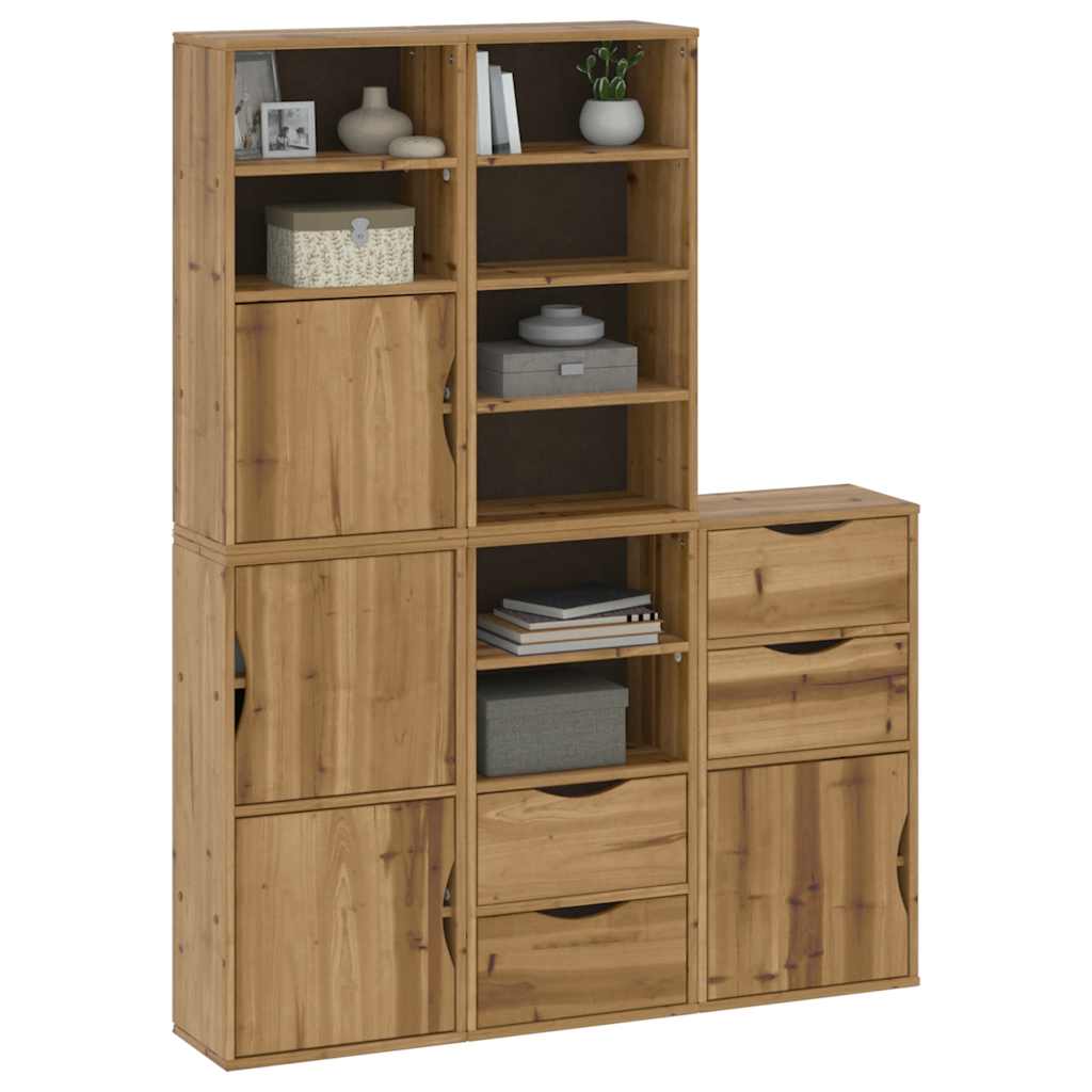 sidekabinetter 5 stk ODDA 40x24x79 cm massivt fyrretræ