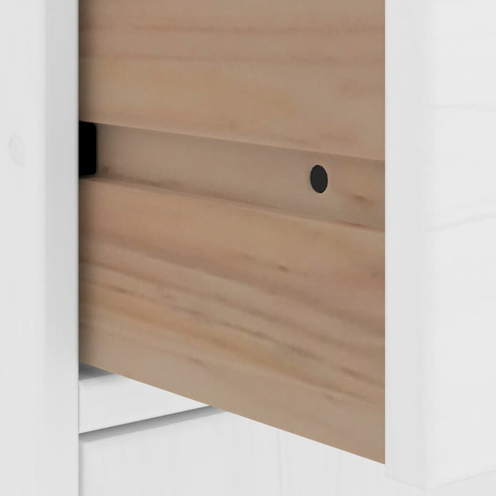 sidekabinetter 5 stk ODDA 40x24x79 cm massivt fyrretræ hvid