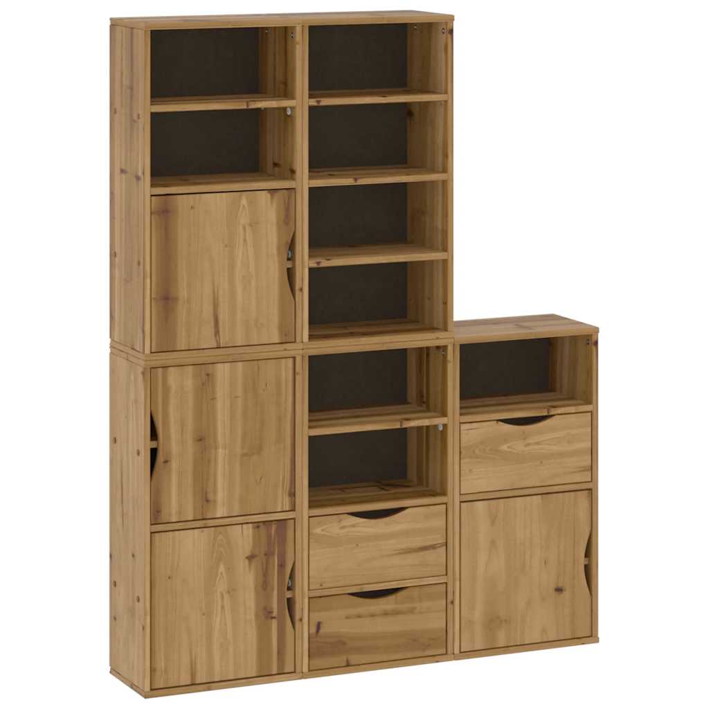 sidekabinetter 5 stk ODDA 40x24x79 cm massivt fyrretræ
