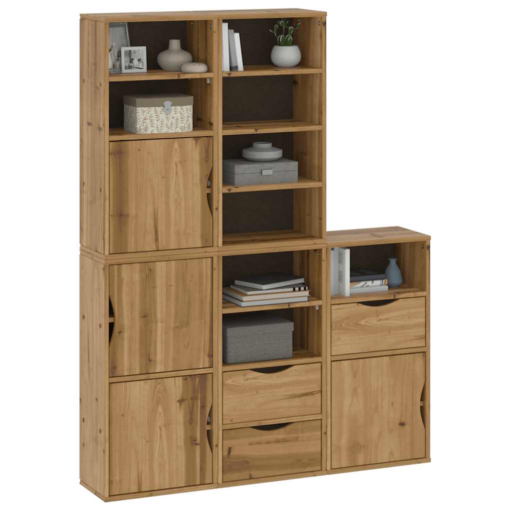 sidekabinetter 5 stk ODDA 40x24x79 cm massivt fyrretræ