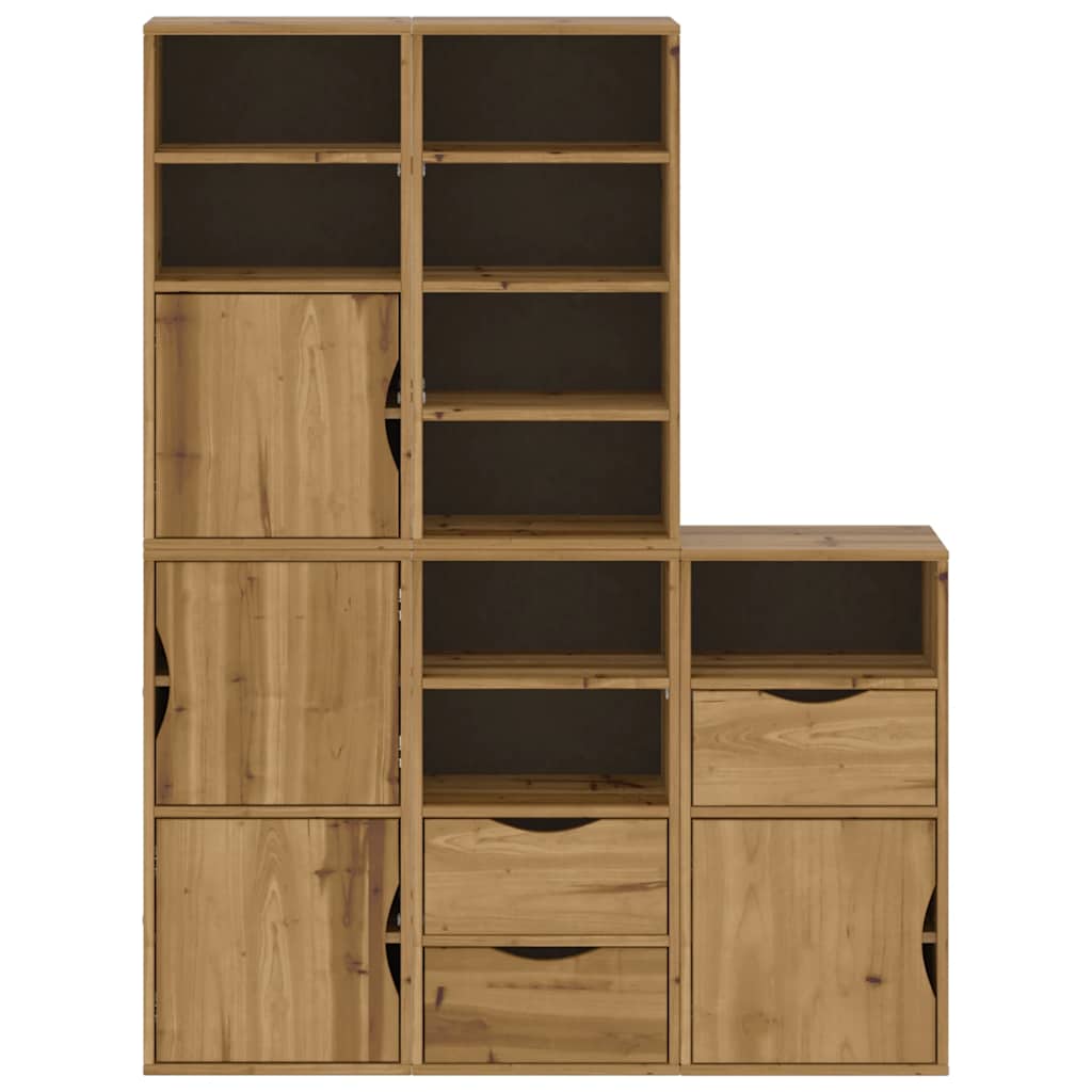 sidekabinetter 5 stk ODDA 40x24x79 cm massivt fyrretræ
