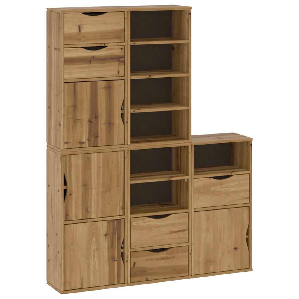 sidekabinetter 5 stk ODDA 40x24x79 cm massivt fyrretræ