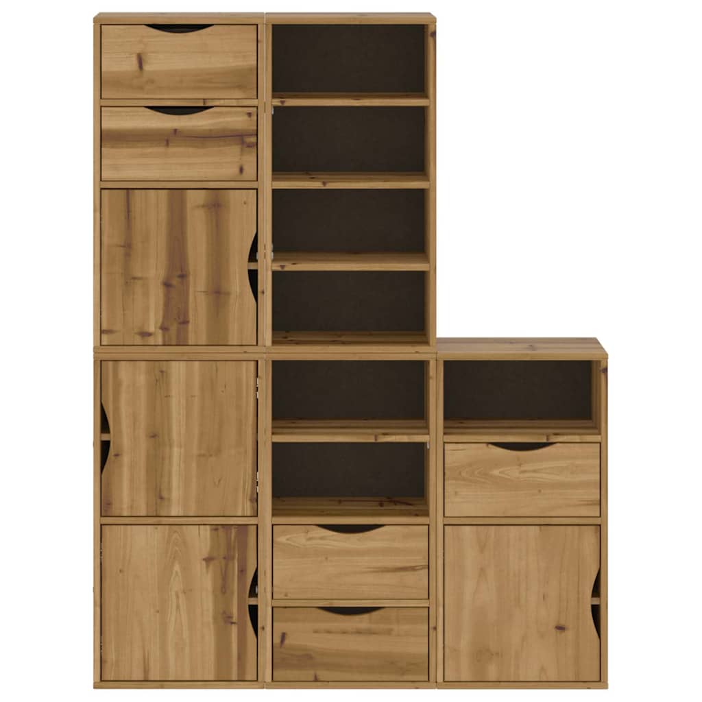 sidekabinetter 5 stk ODDA 40x24x79 cm massivt fyrretræ