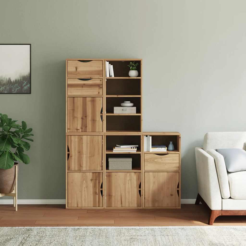 sidekabinetter 5 stk ODDA 40x24x79 cm massivt fyrretræ