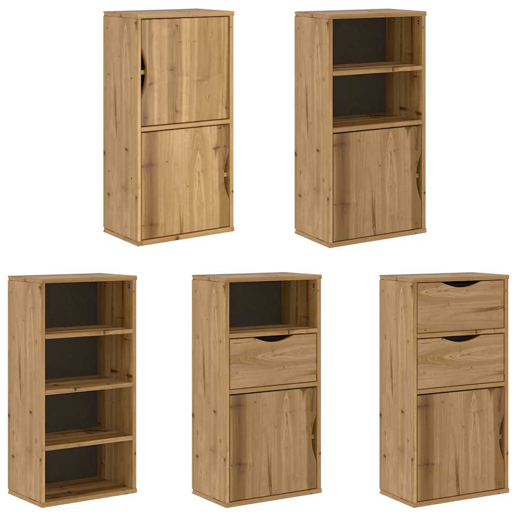 sidekabinetter 5 stk ODDA 40x24x79 cm massivt fyrretræ