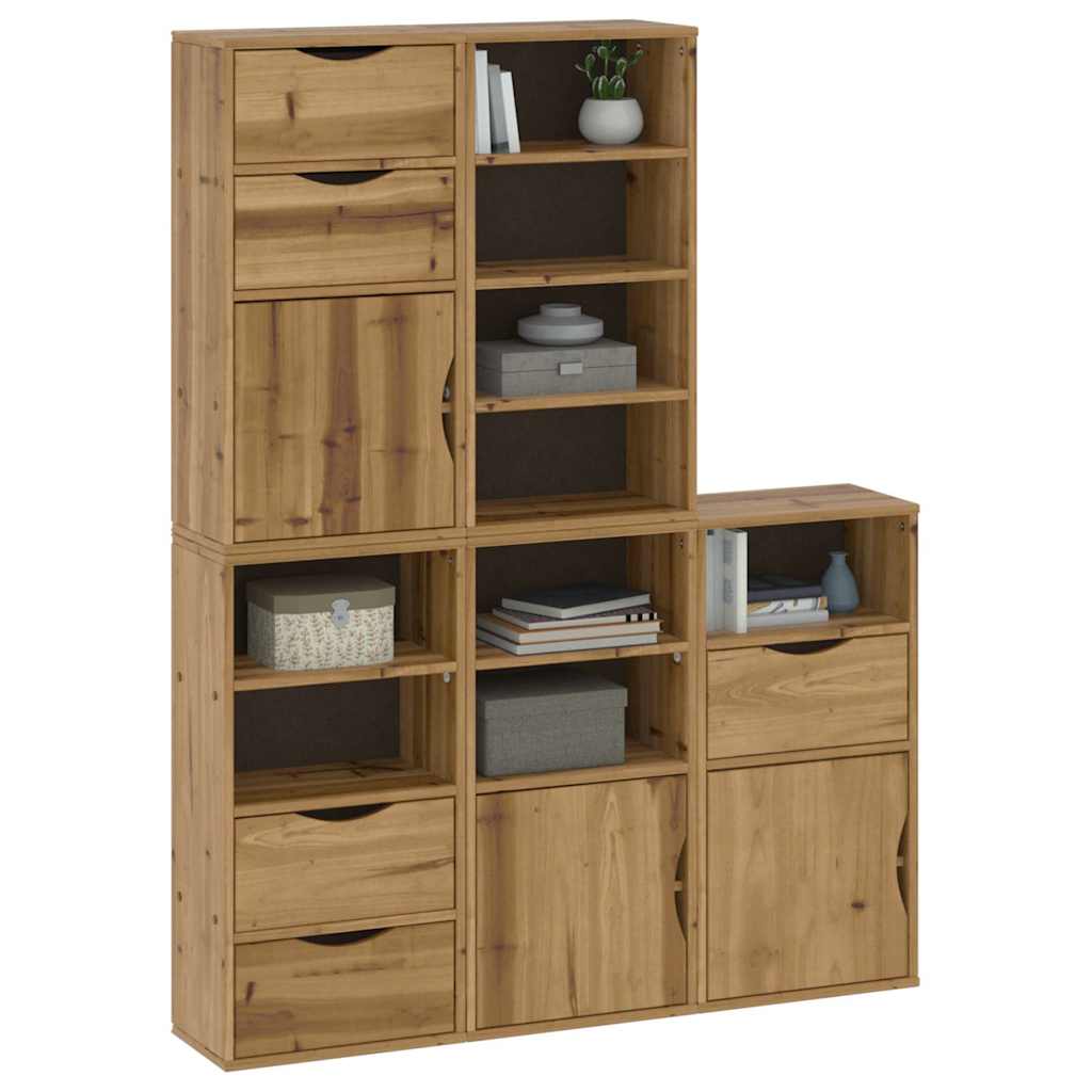 sidekabinetter 5 stk ODDA 40x24x79 cm massivt fyrretræ