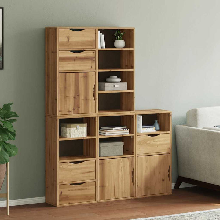 sidekabinetter 5 stk ODDA 40x24x79 cm massivt fyrretræ