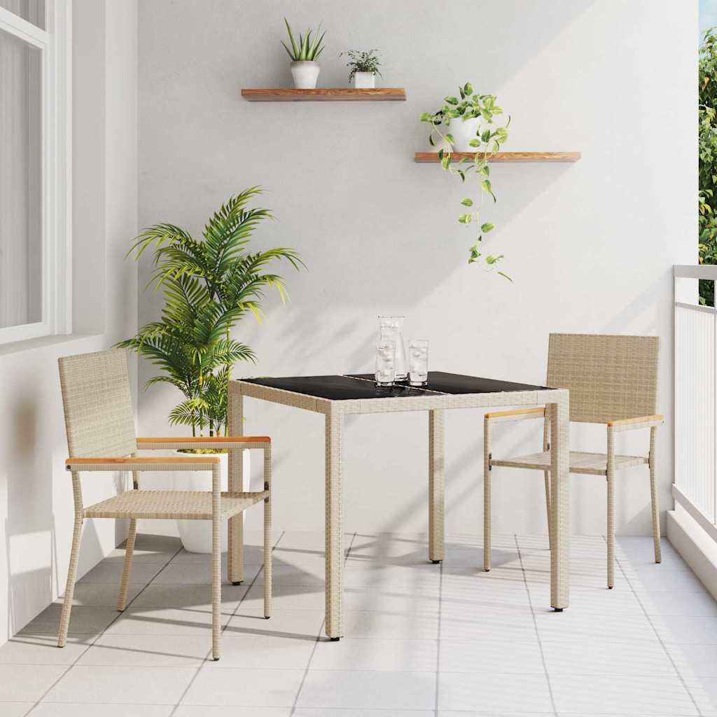 Have Spisebordssæt 3 stk. Beige polyrattan