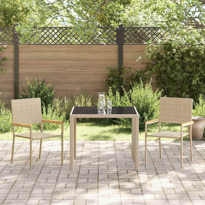 Have Spisebordssæt 3 stk. Beige polyrattan