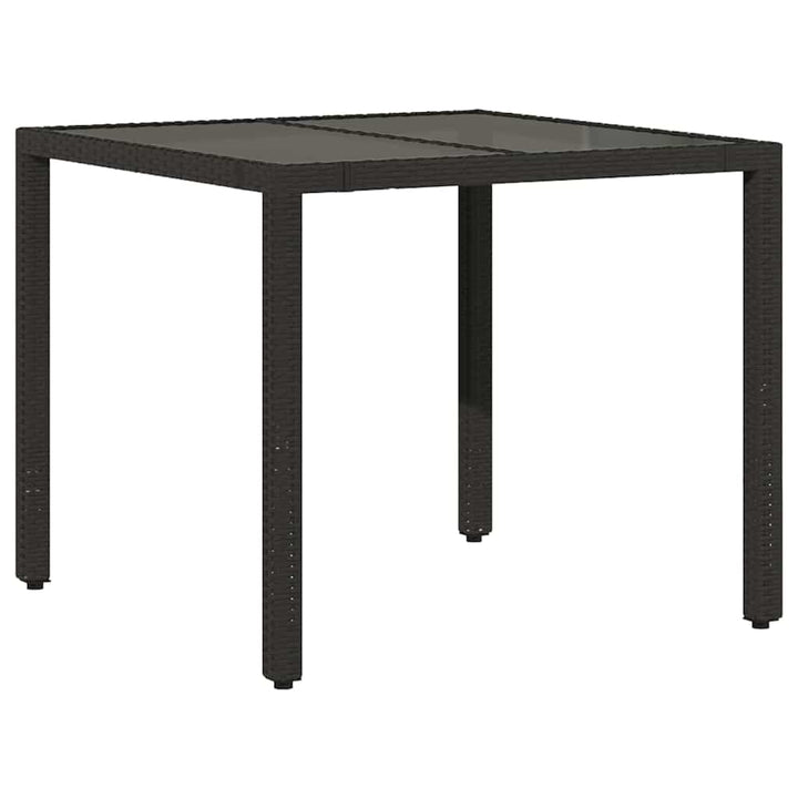 Have Spisebordssæt 5 stk. Sort polyrattan