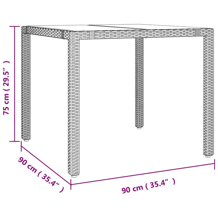 Have Spisebordssæt 5 stk. Beige polyrattan