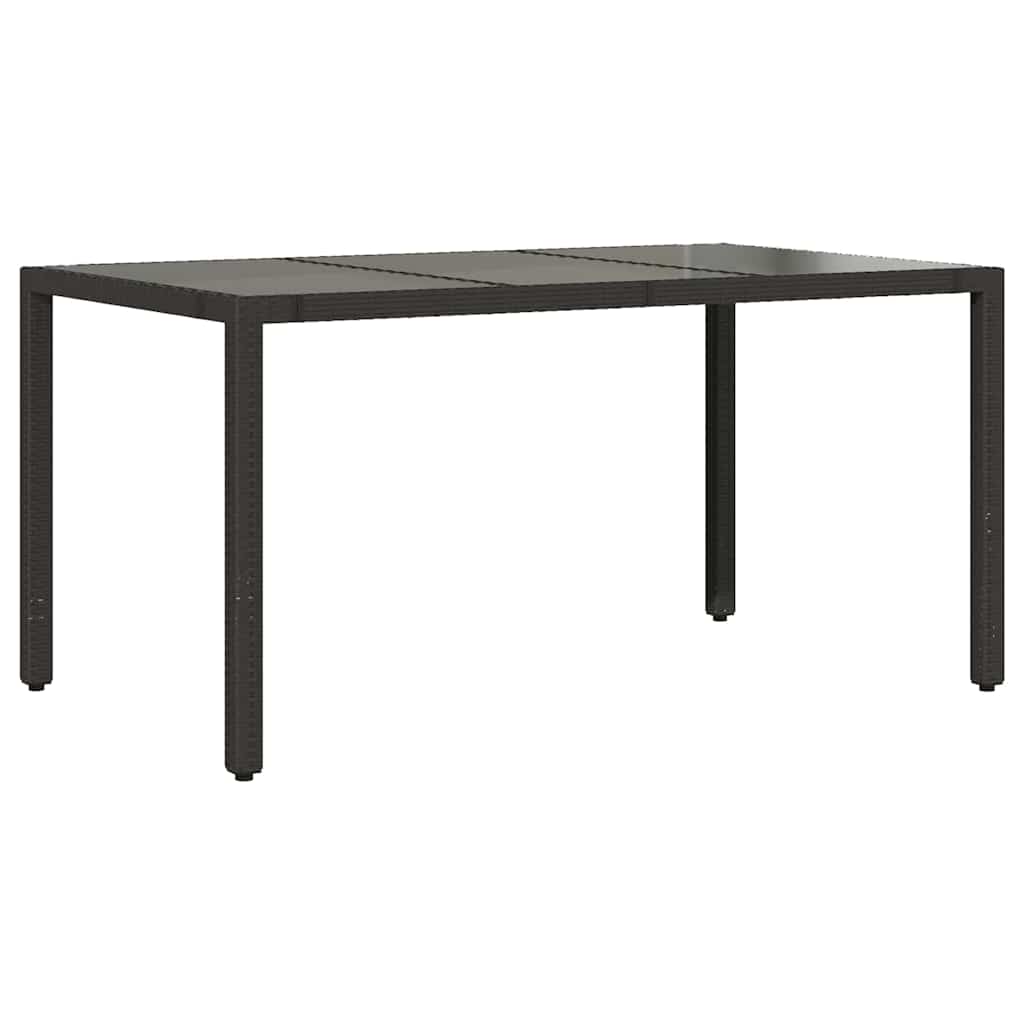 Have Spisebordssæt 7 stk. Sort polyrattan
