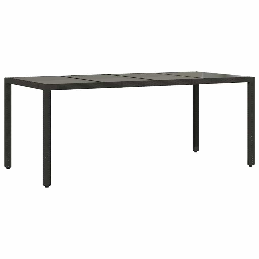 Have Spisebordssæt 7 stk. Sort polyrattan