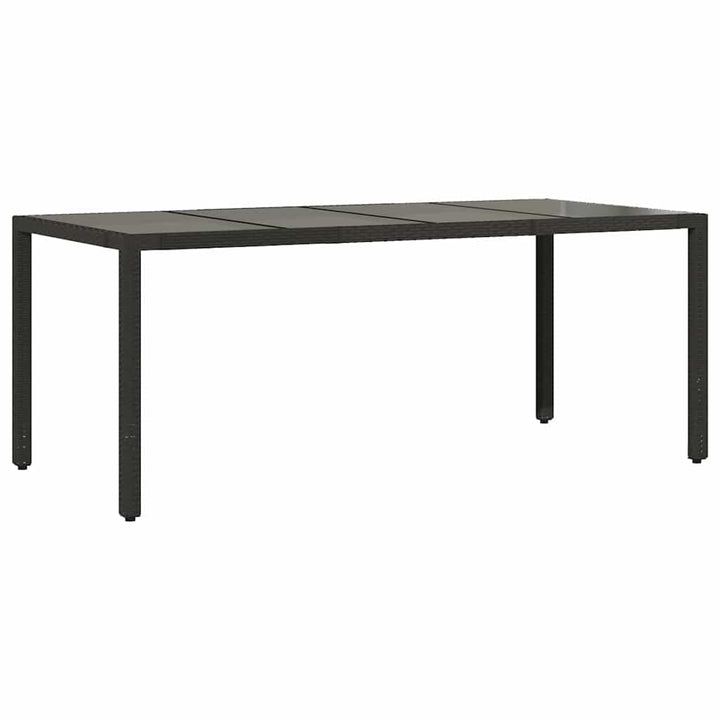 Have Spisebordssæt 7 stk. Sort polyrattan