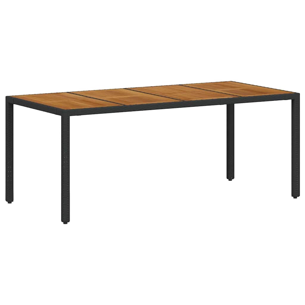 Have Spisebordssæt 7 stk. Sort polyrattan