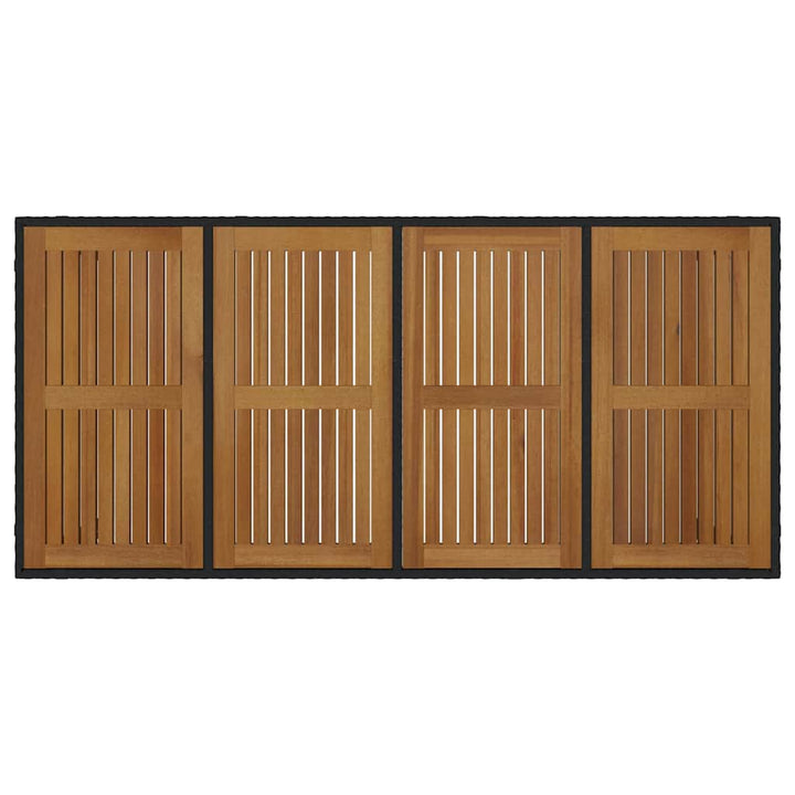 Have Spisebordssæt 7 stk. Sort polyrattan
