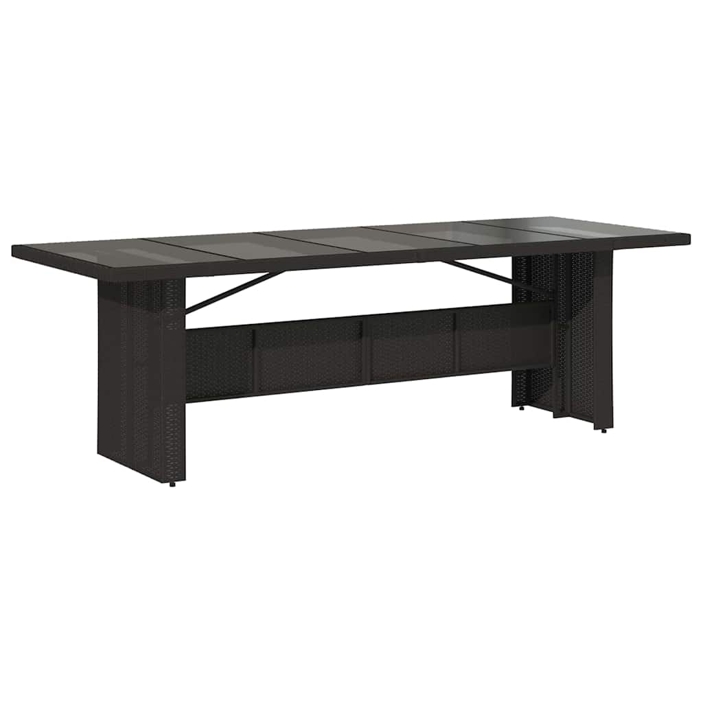 Have Spisebordssæt 9 stk. Sort polyrattan