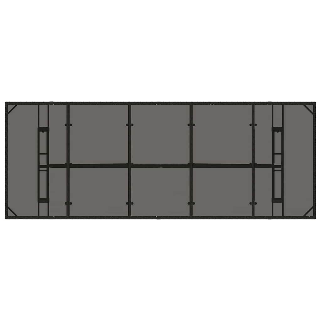 Have Spisebordssæt 9 stk. Sort polyrattan