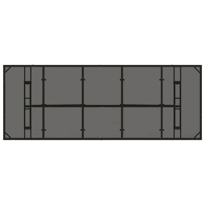Have Spisebordssæt 9 stk. Sort polyrattan