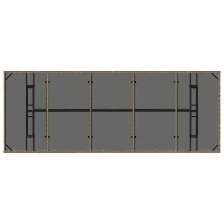 Have Spisebordssæt 9 pcs Grå polyrattan