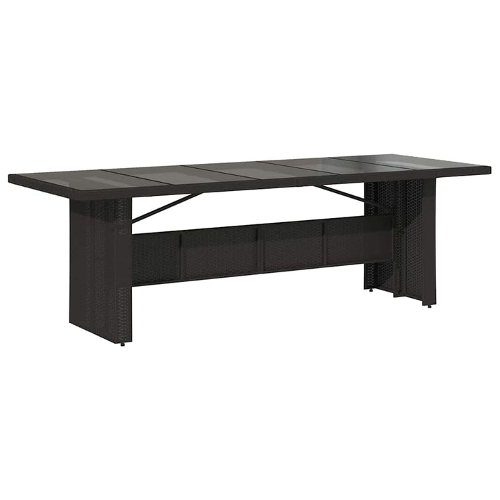 Have Spisebordssæt 11 stk. Sort polyrattan
