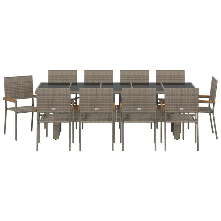 Have Spisebordssæt 11 pcs Grå polyrattan
