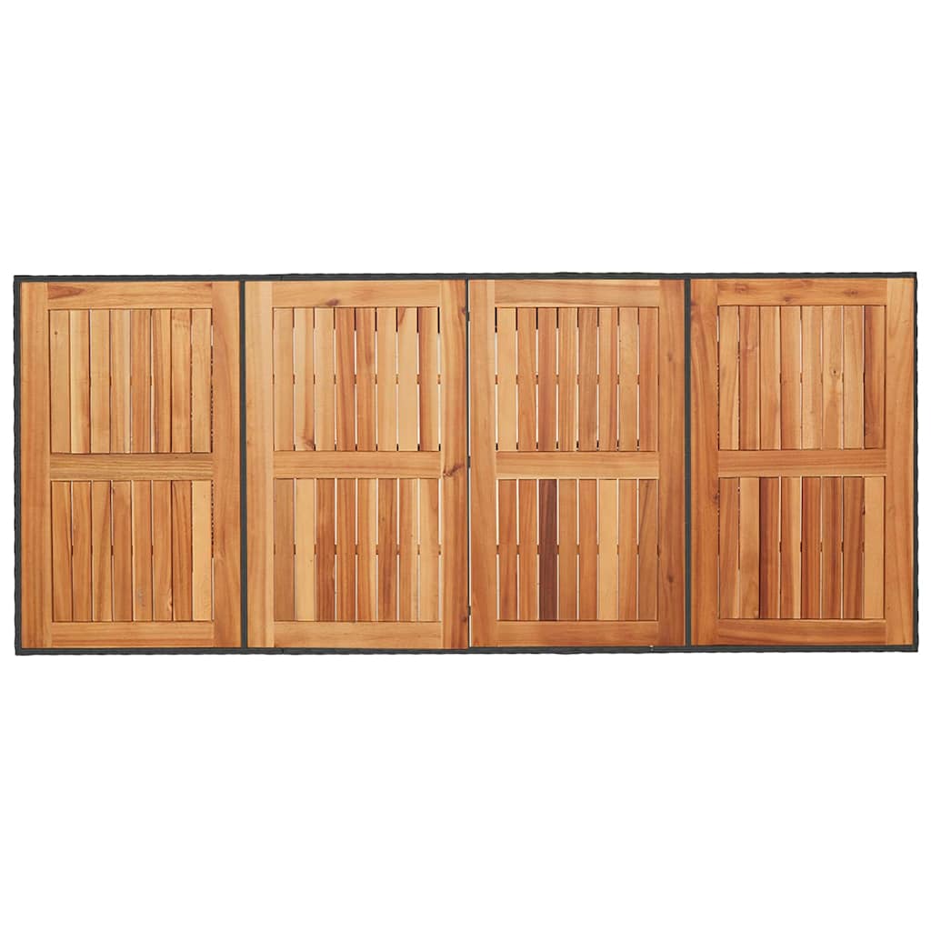 Have Spisebordssæt 7 stk. Sort polyrattan