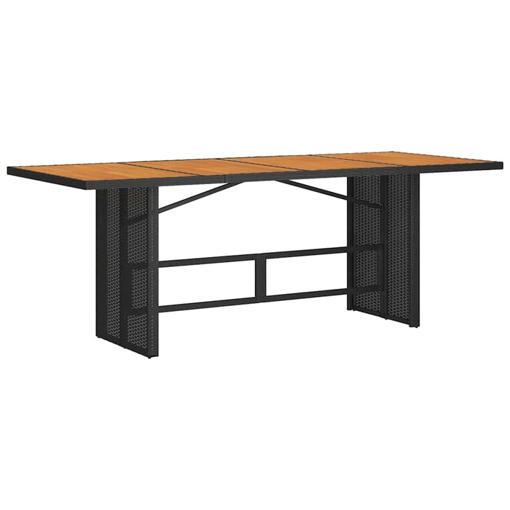 Have Spisebordssæt 9 stk. Sort polyrattan