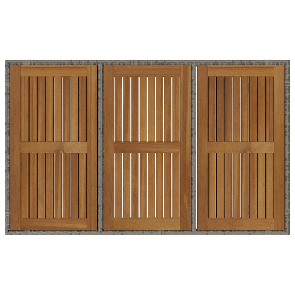 Have Spisebordssæt 7 pcs Grå og Brun polyrattan