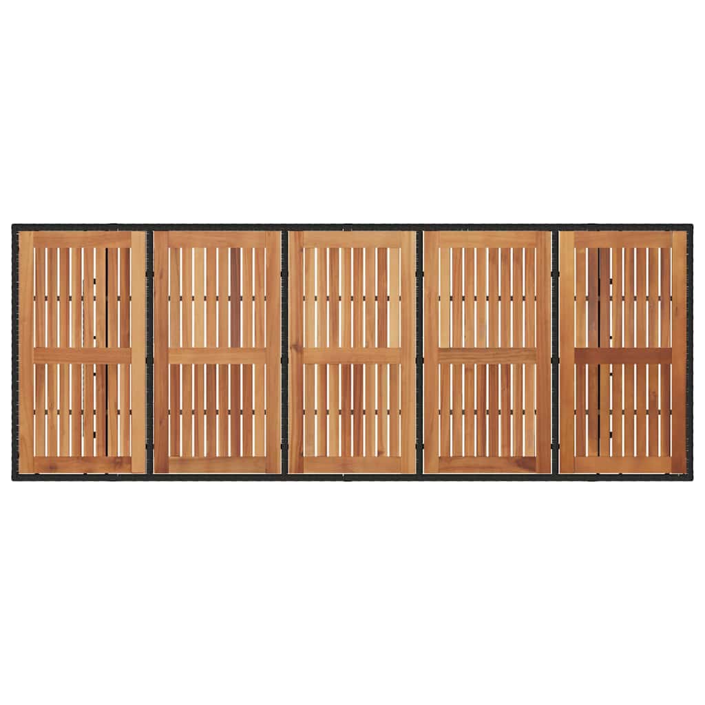 Have Spisebordssæt 9 pcs Sort og Brunt polyrattan
