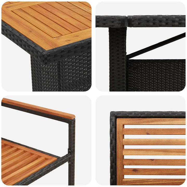 Have Spisebordssæt 11 pcs Sort og Brunt polyrattan