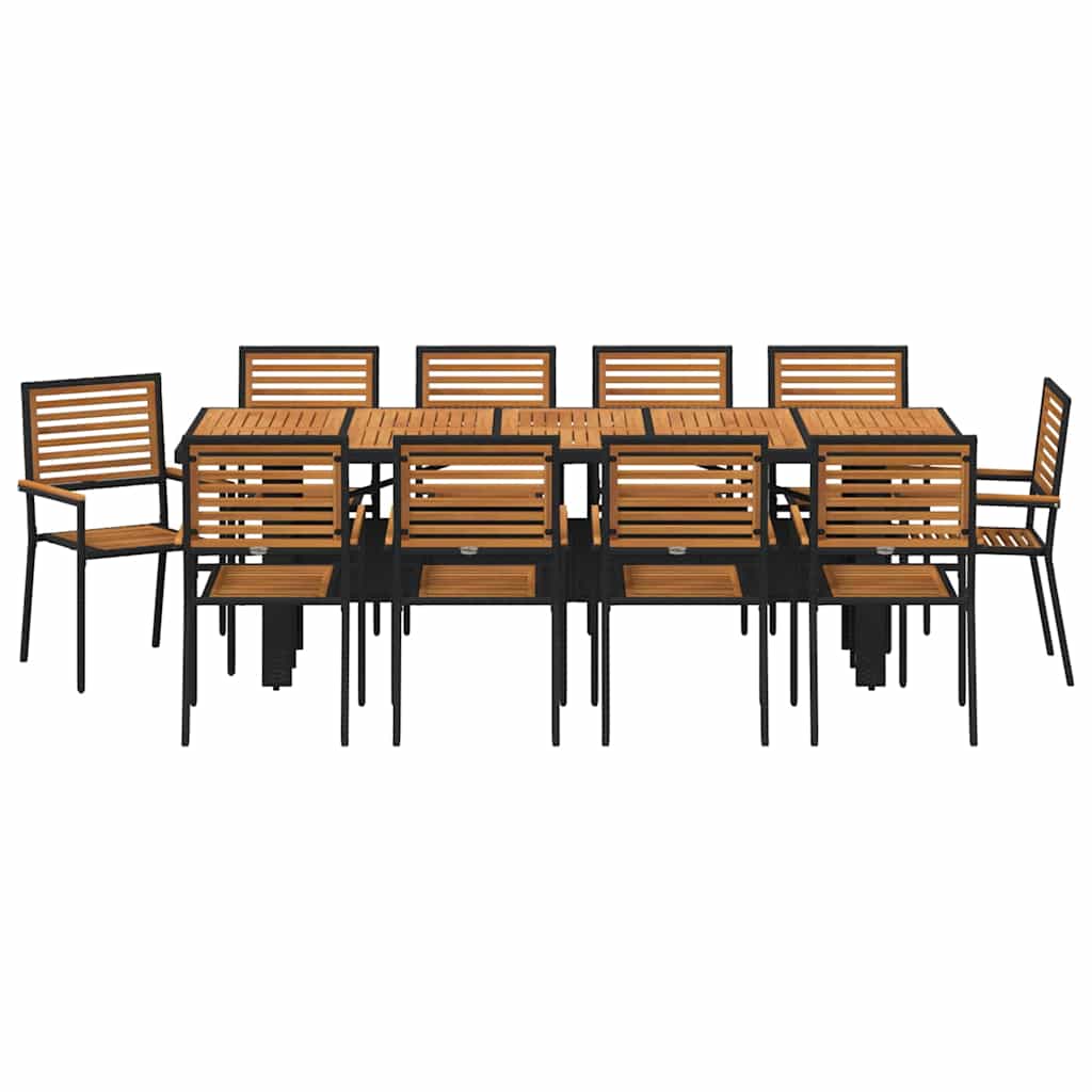 Have Spisebordssæt 11 pcs Sort og Brunt polyrattan