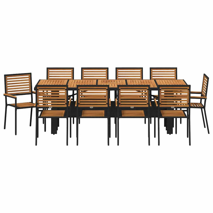 Have Spisebordssæt 11 pcs Sort og Brunt polyrattan