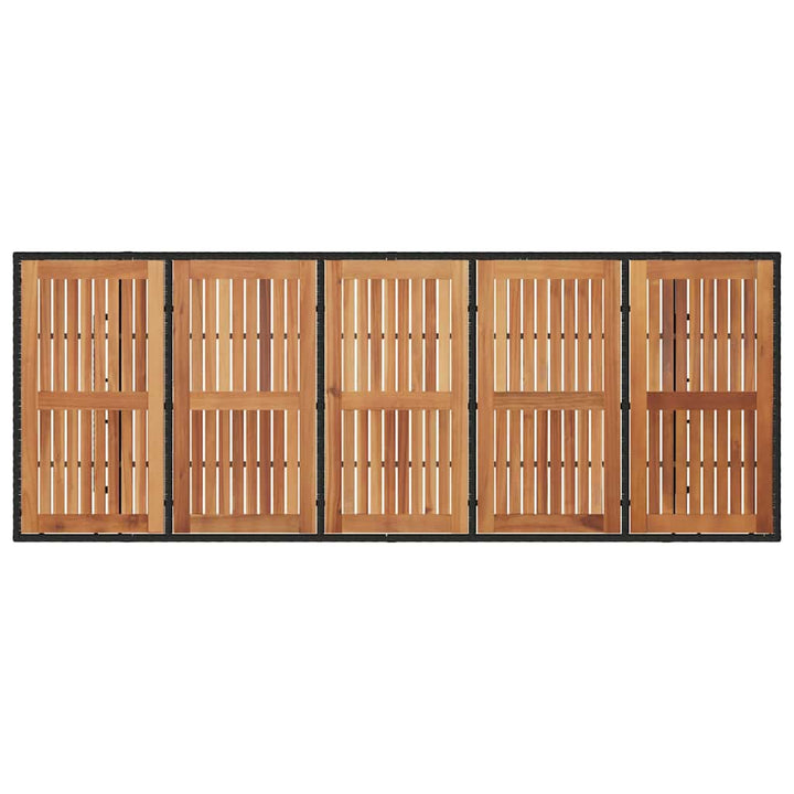 Have Spisebordssæt 11 pcs Sort og Brunt polyrattan
