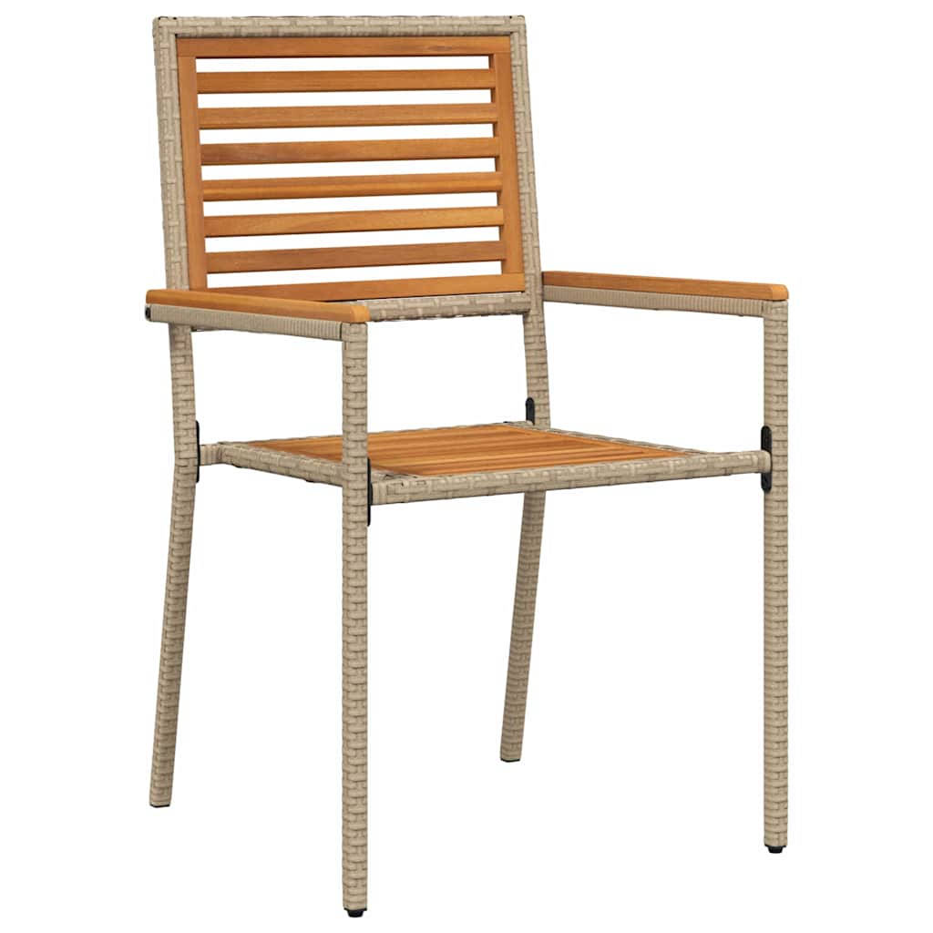 Have Spisebordssæt 7 pcs Beige Massivt Akacietræ