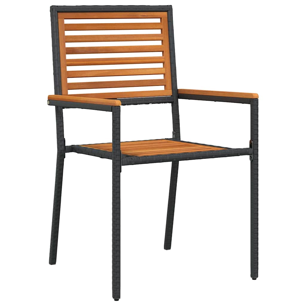 Have Spisebordssæt 5 pcs Sort og Brunt polyrattan