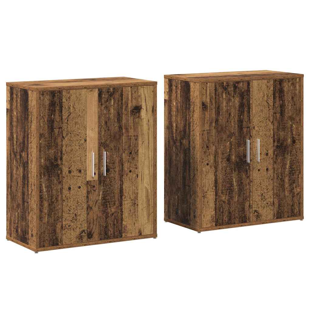 Sideboard 2 pcs Gammelt træ 60 x 31 x 70 cm Konstrueret træ